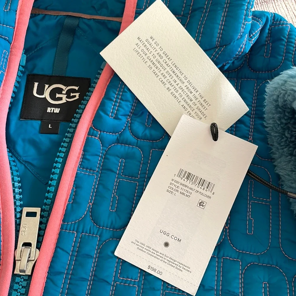 NWT UGG Iggy Sherpa Half Zip Pullover - Picture 6 of 6